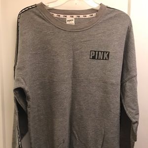 Pink crew neck long sleeve T-shirt